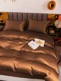 SilkSilky IT 19Momme Seta pura Bedding Set Caffè 005