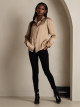 [Floral] SilkSilky-IT Long Sleeve Lapel Collar Camicie da donna 007