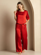 [Vino] SilkSilky-IT Half Sleeve Round Neck Pigiami da donna 004