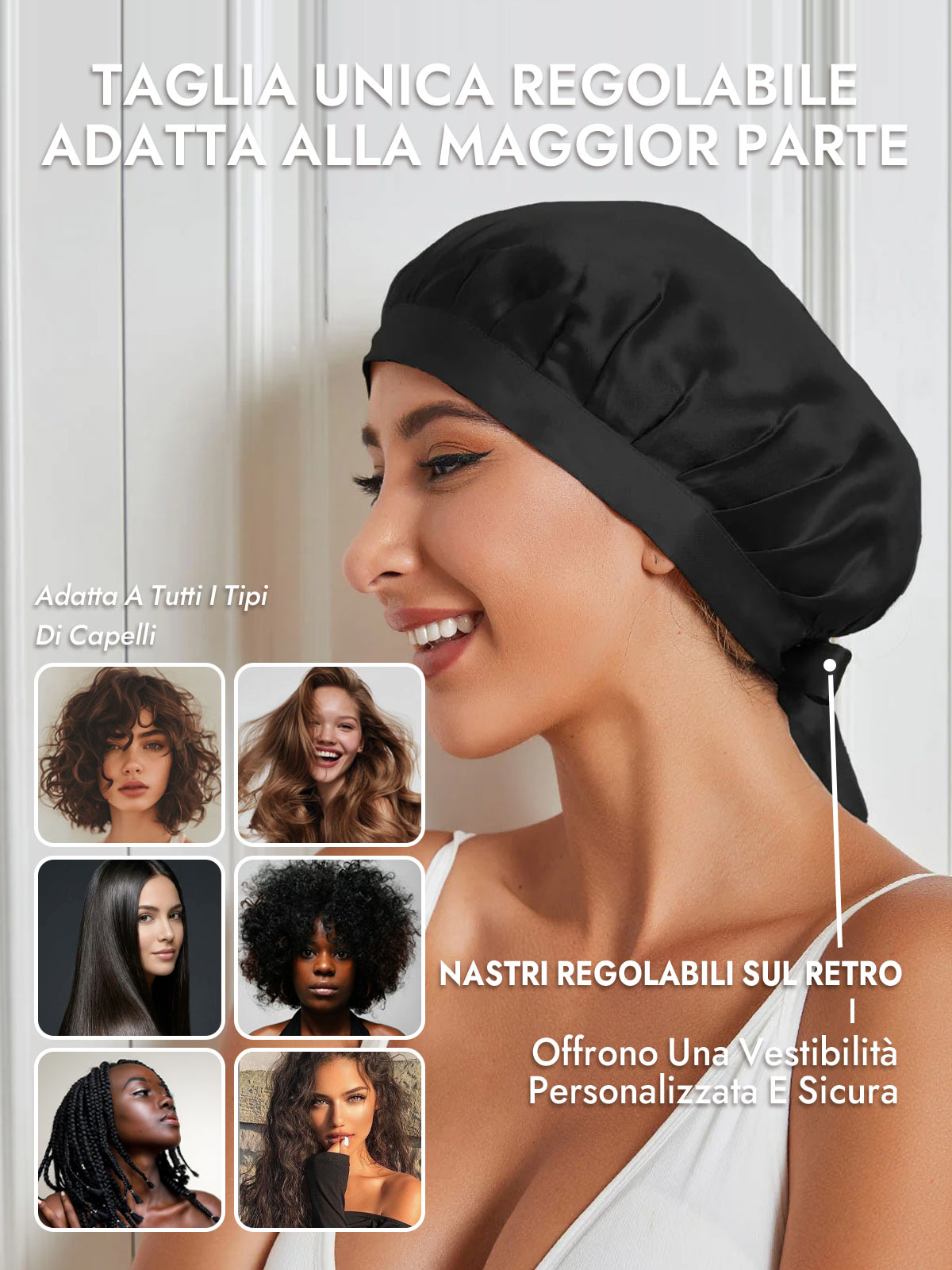 [Nero] SilkSilky-IT Cuffia di seta 006