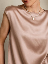 [Toscana] SilkSilky-IT Cap Sleeve Round Neck Magliette donna 005
