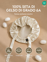 [Beige] SilkSilky-IT Cuffia di seta 002