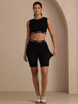 [Nero] SilkSilky-IT Sleeveless Crew Neck Women's Outfit Sets 008