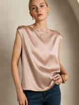 [Toscana] SilkSilky-IT Cap Sleeve Round Neck Magliette donna 003