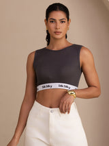 [Grigio] SilkSilky-IT Sleeveless Crew Neck Cami 005