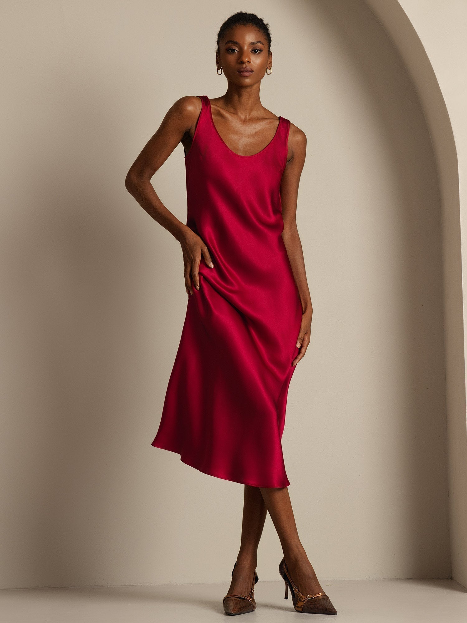 [Vino] SilkSilky-IT Seta pura Dress 006,