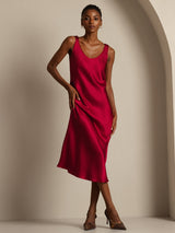 [Vino] SilkSilky-IT Sleeveless Vestiti da donna 006