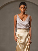 [Grigio Ombra] SilkSilky-IT Sleeveless V Neck Cami 001