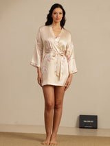 [Champagne] SilkSilky-IT 3/4 Sleeve Vestaglia da donna 008