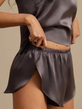 [Grigio Porpora] SilkSilky-IT Spaghetti Strap Set di Bretelle 006