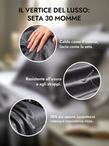 [Grigio Scuro] SilkSilky-IT 30Momme Federa 002