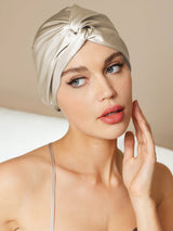 [Beige] SilkSilky-IT Cuffia di seta 001