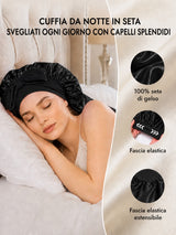 [Nero] SilkSilky-IT Cuffia di seta 005