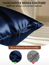 [Blu Scuro] SilkSilky-IT 30Momme Federa 006