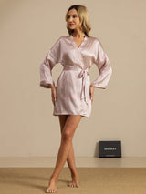 [Rosa Cuore Geo] SilkSilky-IT Manica lunga Vestaglia da donna 006