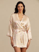 [Champagne] SilkSilky-IT 3/4 Sleeve Vestaglia da donna 006