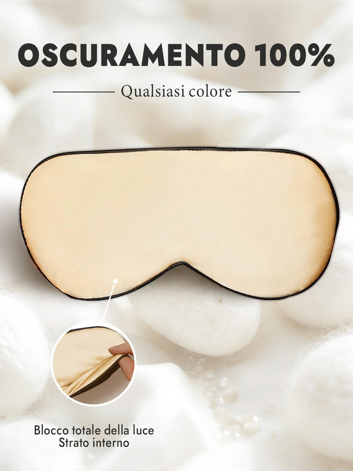 [Champagne] SilkSilky-IT Mascherina da Notte 001