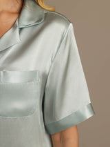 [Azzurro] SilkSilky-IT Seta pura Womens Pajamas 008,