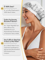 [Argento] SilkSilky-IT Cuffia di seta 005