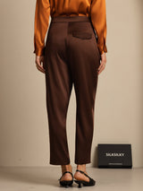 [Cioccolato Fondente] SilkSilky-IT 19Momme Seta Womens Pants 002
