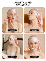 [Rosa Chiaro] SilkSilky-IT Cuffia di seta 007