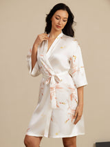 [Bianco] SilkSilky-IT 3/4 Sleeve Vestaglia da donna 003