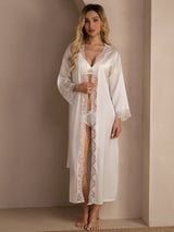 [Bianco] SilkSilky-IT 3/4 Sleeve Womens Robe 007
