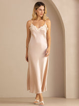[Rosa] SilkSilky-IT Sleeveless V Neck Vestiti da donna 003