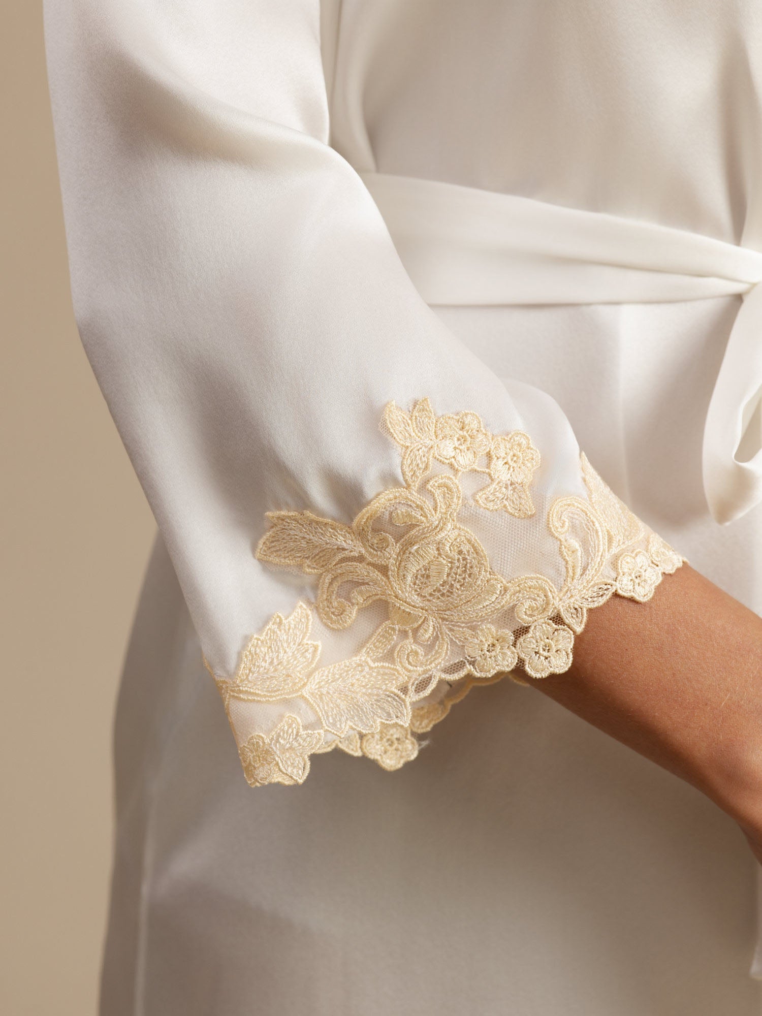 [Bianco] SilkSilky-IT A tre quarti Vestaglia da donna 006