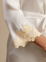[Bianco] SilkSilky-IT 3/4 Sleeve Vestaglia da donna 006