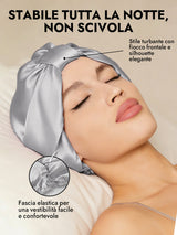 [Argento] SilkSilky-IT Cuffia di seta 004