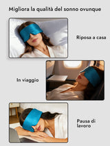 [Verde Acqua] SilkSilky-IT Mascherina da Notte 006