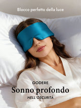 [Verde Acqua] SilkSilky-IT Mascherina da Notte 003