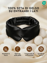 [Nero] SilkSilky-IT Mascherina da Notte 002