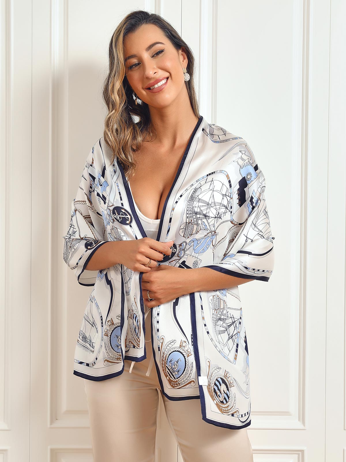 [P023] SilkSilky-IT Seta pura Scarf 003,