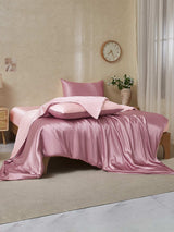 [MalvaPallido+RosaChiaro] SilkSilky-IT 25Momme Set di biancheria da letto 002