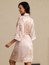 [Rosa] SilkSilky-IT 3/4 Sleeve Vestaglia da donna 002