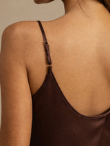 [Marrone] SilkSilky-IT Spaghetti Strap Set di Bretelle 004