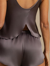 [Grigio Porpora] SilkSilky-IT Spaghetti Strap Set di Bretelle 005