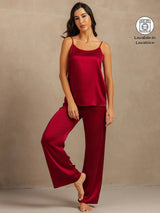 [Vino] SilkSilky-IT 19Momme Tirantes Finos Scollo A Coppa Set di Bretelle 001