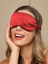 [Rosso Scuro] SilkSilky-IT Mascherina da Notte 002