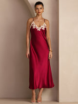 [Vino] SilkSilky-IT Sleeveless V Neck Vestiti da donna 006