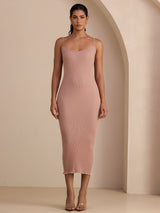 [Rosa] SilkSilky-IT Square Neck Vestiti da donna 006