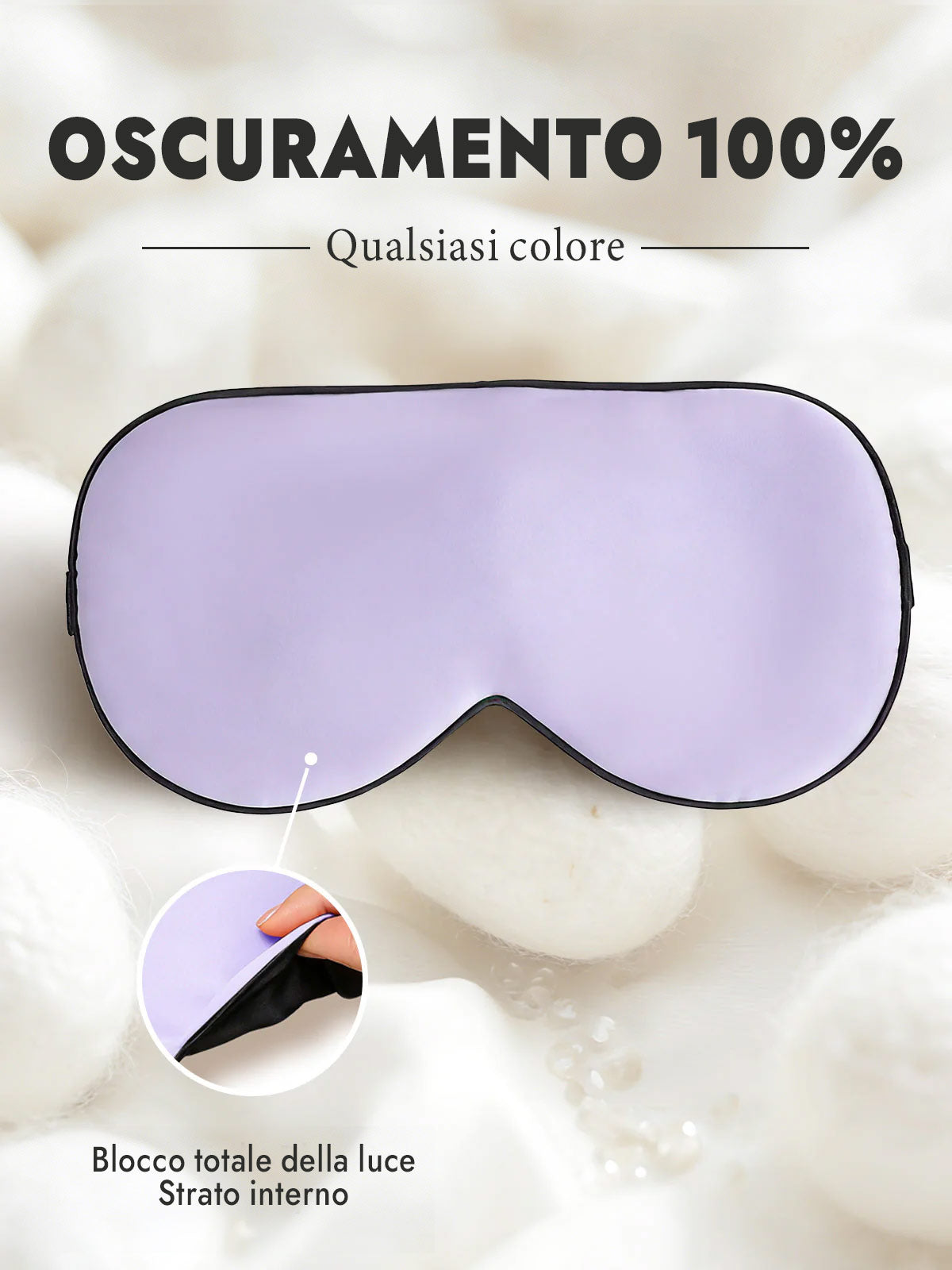 [Lavanda] SilkSilky-IT Mascherina da Notte 001