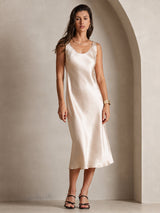 [Beige] SilkSilky-IT Sleeveless Vestiti da donna 006
