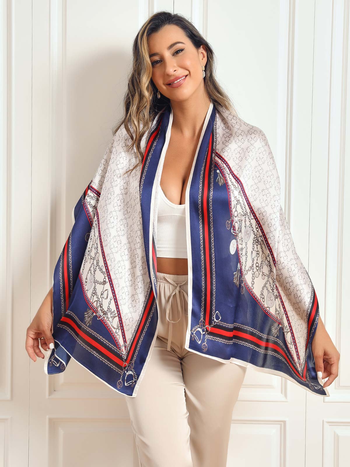 [P024] SilkSilky-IT Seta pura Scarf 006,