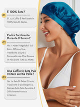 [Verde Acqua] SilkSilky-IT Cuffia di seta 005