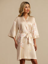 [Champagne] SilkSilky-IT 3/4 Sleeve Vestaglia da donna 003
