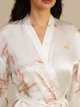 [Bianco] SilkSilky-IT 3/4 Sleeve Vestaglia da donna 004
