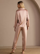 [Toscana] SilkSilky-IT Long Sleeve Lapel Collar Pigiami da donna 002